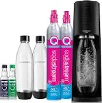 SodaStream Terra Sparkling Water Maker Bundle (Black), with CO2, DWS Bottles