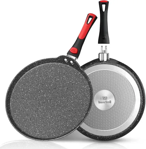 Nonstick Crepe Pan, 11 Inch Granite Coating Flat Skillet Dosa Tawa Tortilla P...