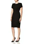 Calvin Klein Tulip-Sleeve Sheath Dress - Black - Size 6