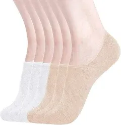 DIBAOLONG Womens No Show Socks Non Slip Flat Boat Line Low Cut Socks (6-12 Packs)