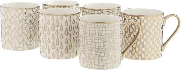 Certified International Mosaic Mugs Set of 6