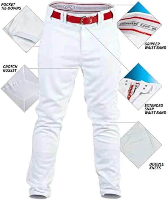 Rawlings PRO 150 Series Game/Practice Baseball Pant, Youth, Piped, Full Length