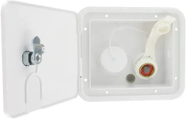 Valterra White Gravity/City Water Hatch Fill Dish Lock Keys RV Trailer