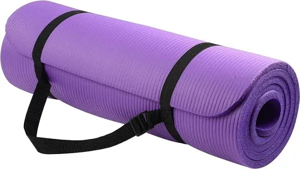 Fitvids 1/2-Inch Extra Thick High Density Anti-Tear Exercise Yoga Mat with Ca...