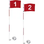 KINGTOP Golf Pin Flags Practice Putting Green Flagstick Hole Cup Set