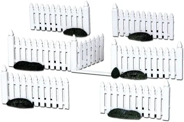 Plastic Picket Fence - 7 Piece Set