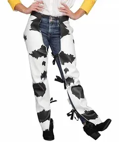 Costume Agent Jessie Cowboy Cowgirl Chaps Halloween & Cosplay Costume Accessory for Adults - White