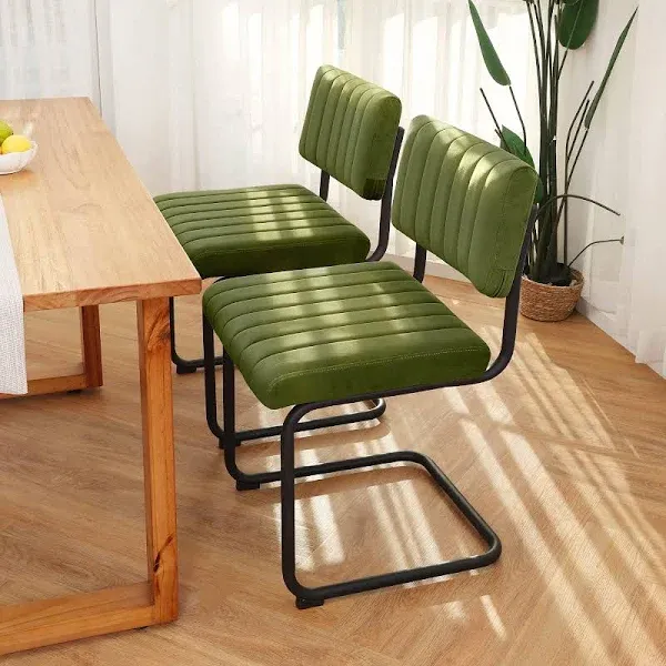 ONEVOG Green Velvet Dining Chairs (Set of 2)