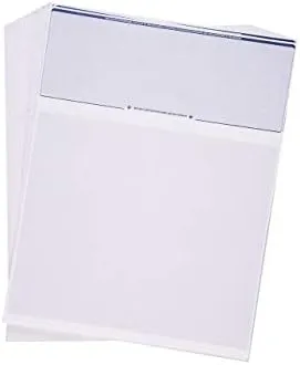 Bulk Computer Check Paper - 100 Pack - Blue Diamond - Laser Printer Compatible