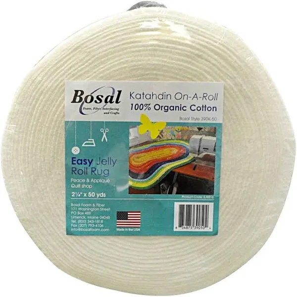 Bosal Katahdin On-A-Roll 100% Organic Cotton Batting