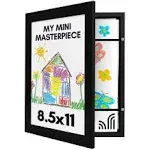 Americanflat 8.5x11 Kids Art Frame - Front Loading Picture Frame - Hanging Ha...