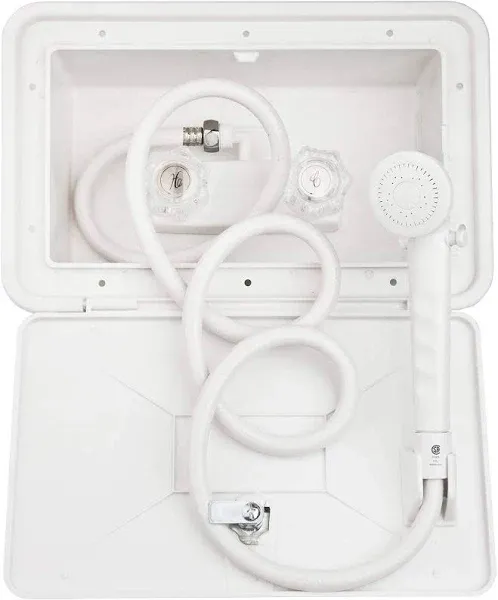 Dura Faucet Exterior Shower Box Kit DF-SA170-WT