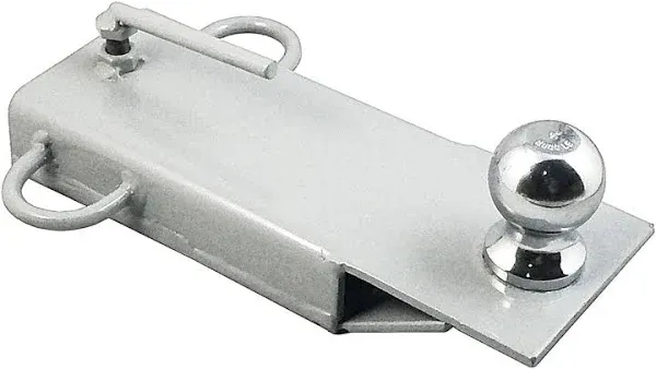 Field Tuff Fork Ball Mount 4.8&#034;Hx12.6&#034;D Heavy-Duty Construction In Steel Silver