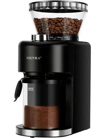 Conical Burr Coffee Grinder, Adjustable Burr Mill with 35 Grind Settings, Electr