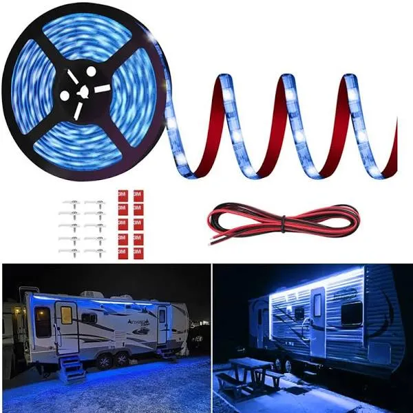 RV Awning Led Lights, 20FT 12V Camper Lights for 20FT, Blue 