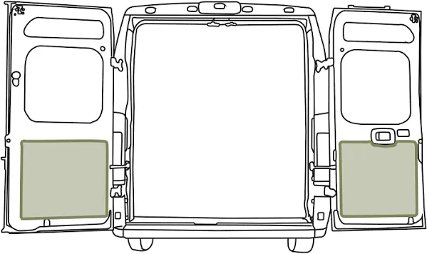 VanEssentials Ram ProMaster Rear Door Storage Panels