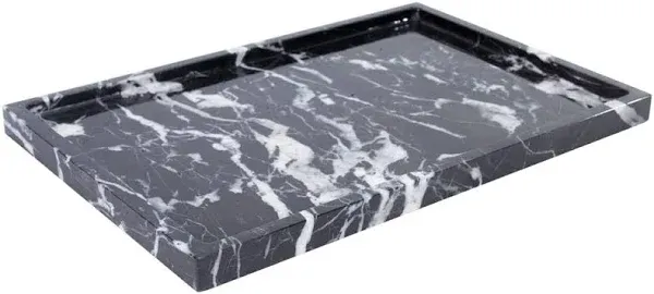 FutureStone 100% Natural Marble Serving Tray Luxury Marble Storage Tray for Home Decor Stone Tray for Bathroom/Kitchen/Vanity/Dresser,Plate Holder