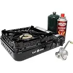 Gas One Dual Fuel Portable Stove 15000btu with Brass Burner Head Dual Spiral