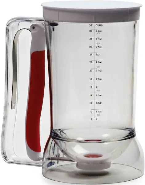 Norpro 1013 Batter Dispenser Clear/Red, 4 cup