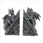 Design Toscano Gothic Castle Dragons Sculptural Bookends