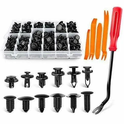 240PCS Bumper Retainer Clips Car Plastic Rivets Fasteners Push Retainer Kit Most