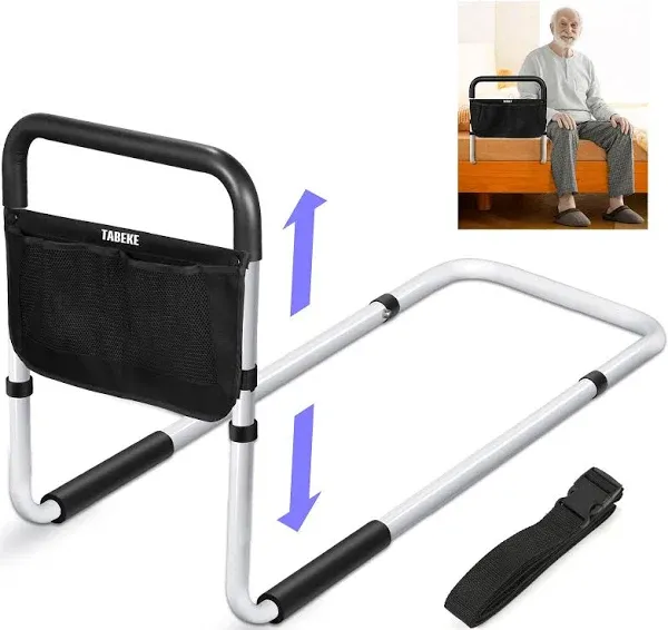 TABEKE Bed Rails for Elderly Adults Adjustable Bed Assist Rails for Seniors