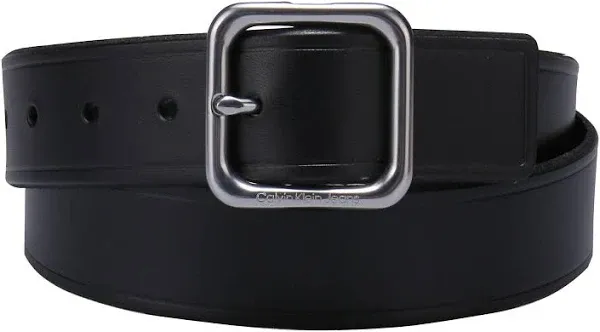 Calvin Klein Women's Square Buckle Leather Belt