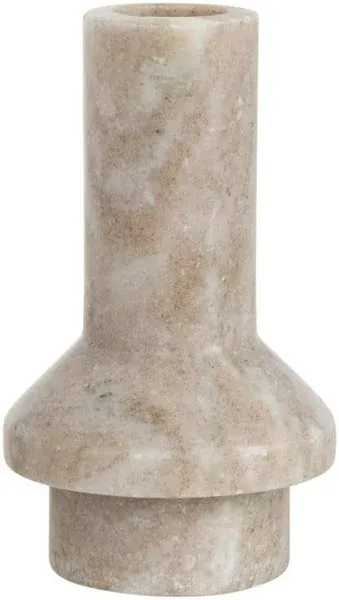 Bloomingville Marble Taper Candle Holder, 4.5", Beige