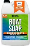 Premium Grade Boat Soap Marine Concentrate Cleaner Boat Wash Soap and Wax for Fresh and Salt Water Use Clean Fiberglass Boat Hulls Boat Cleaning Supplies RV Products Boat Cleaner