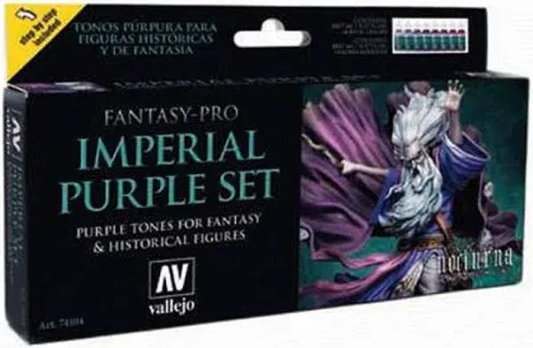 Acrylicos Vallejo Fantasy Pro Imperial Purple Set