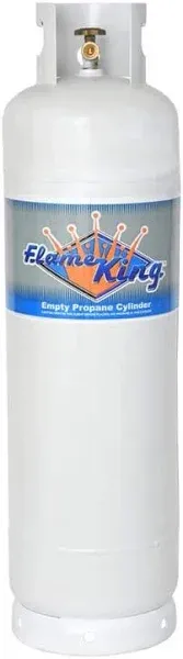 Flame King 60LB POL Steel Propane Tank Cylinder for RVs & Trucks