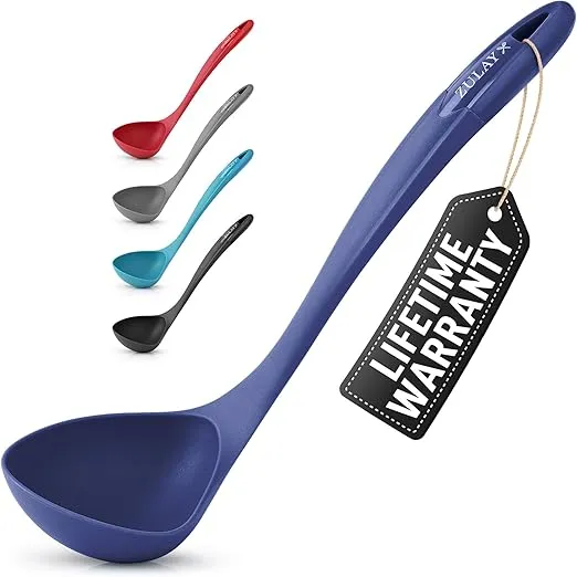 Nylon Soup Ladle Spoon Blue