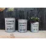 Creative Co-Op Set of 3 Flower Market Buckets