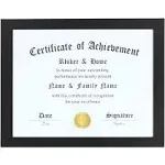 ELSKER&HOME 8.5x11 Certificate Frame - Classic Black Color Frame - Document&Certificate - Displays Displomas 8.5x11 inch - for Document/Photo