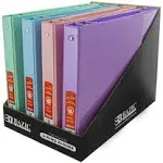 Bazic 1" Asst. Pastel Color 3-Ring View Binder w/ 2-Pockets