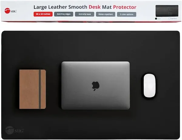 SIIG Large Leather Smooth Desk Mat Protector