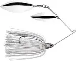 Strike King Tour Grade Double Willow Spinnerbait 3/4oz - White/Silver