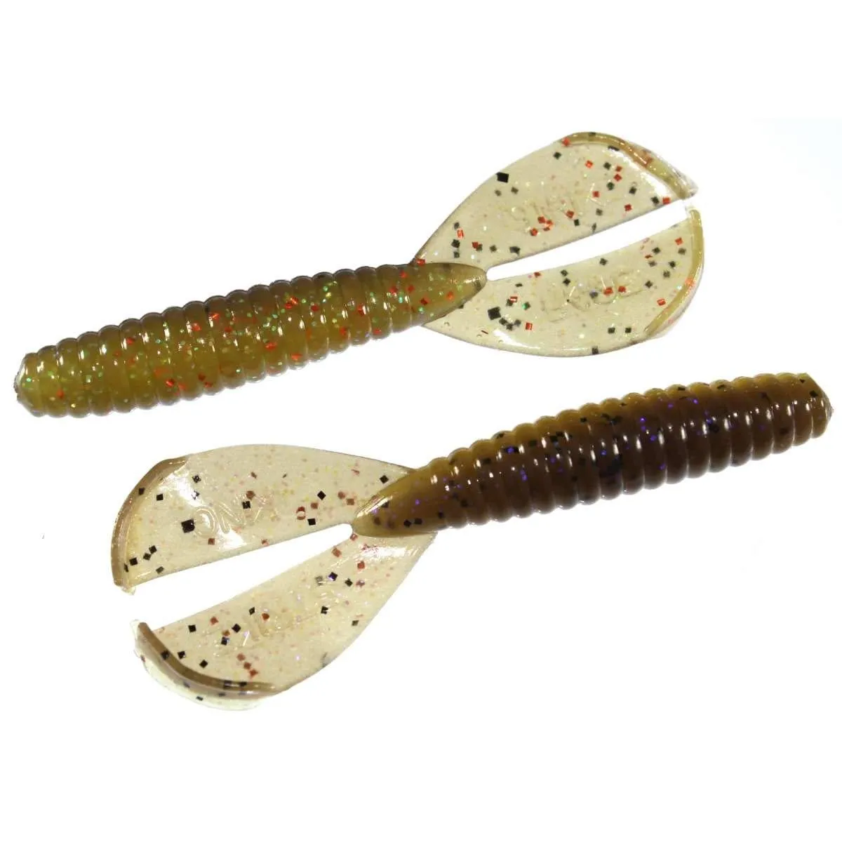 Strike King (RGTTMG-809) Rage Twin Tail Menace Grub Fishing Lure, 809 - Tequila Sunrise with Orange Flake, 3.5", Double Tail Grub