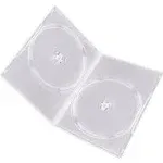 Maxtek 7Mm Slim Clear Double CD/DVD Case, 100 Pieces Pack. (2 Discs Capacity ...