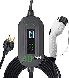 PRIMECOM Level 2 EV Charger 220/240V, 16A, 30ft &amp; 50ft, 30 Feet, 6-20P