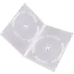 7Mm Slim Clear Double CD/DVD Case, 50 Pieces Pack. (2 Discs Capacity Per