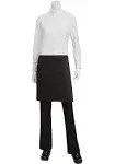 Chef Works - F28-BLK - Black Half Bistro Apron