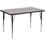 Flash Furniture 30''W x 60''L Rectangular Grey Laminate Activity Table