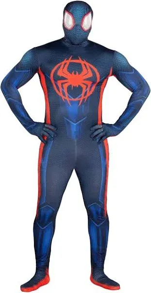 Spider-Verse 2 Adult Miles Morales Zentai Suit Costume | Superhero Costumes