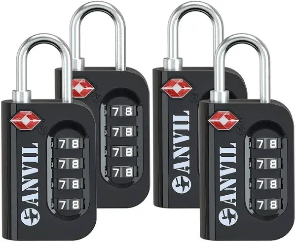 TSA Approved Travel Sentry Luggage Combination Padlocks 4-Pack /4 Number Combo