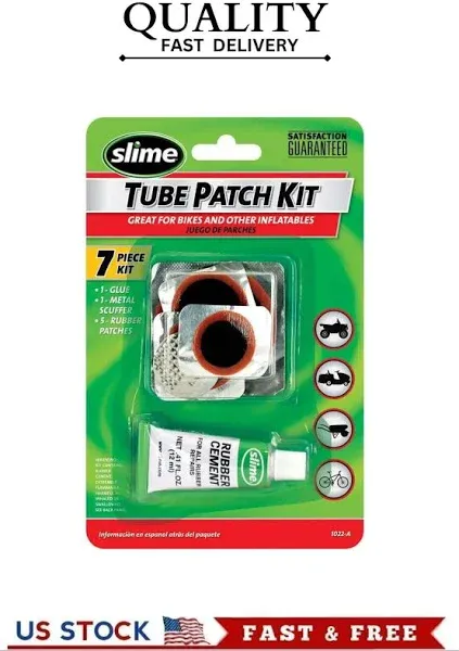 Slime 1022-A Tube Rubber Patch Kit, for Bikes and other Inflatables, contains,..