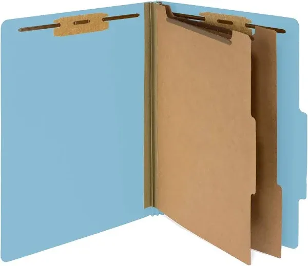 Blue Summit Supplies Legal Size 2-Divider Tab Cut Folders