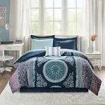 Intelligent Design - Loretta Comforter and Sheet Set - Navy - Queen