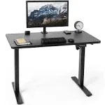 Vivo Electric Height Adjustable 43 x 24 inch Memory Stand Up Desk, Black