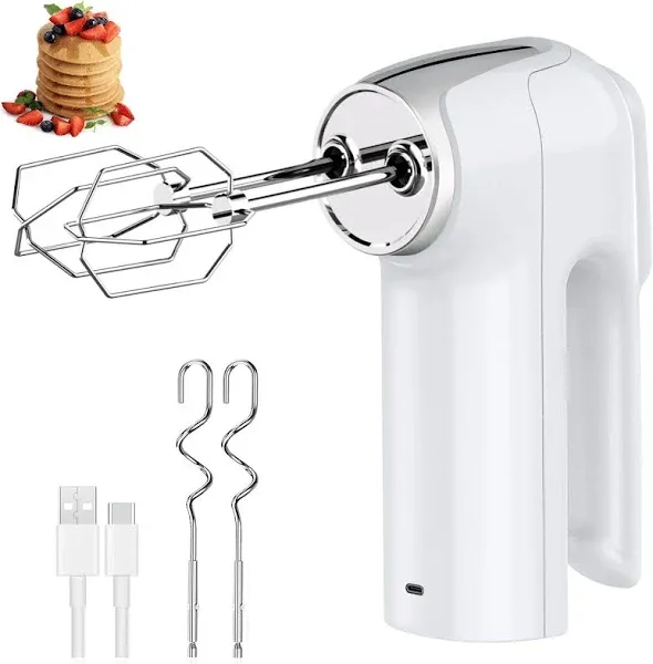 Simivon Rechargeable Hand Mixer - Portable Cordless Electric Mixer with One-T...